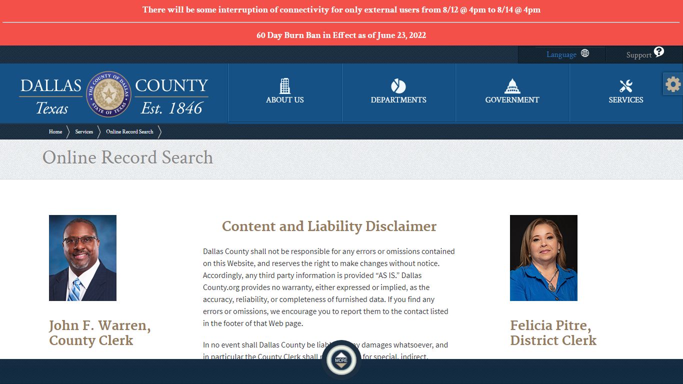 Dallas County | Online Record Search